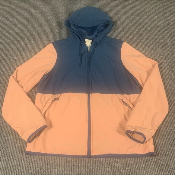 The North Face Jacket Womens L Pink Full Zip Hooded Cyclone Lightweight Hiking - Picture 1 of 13